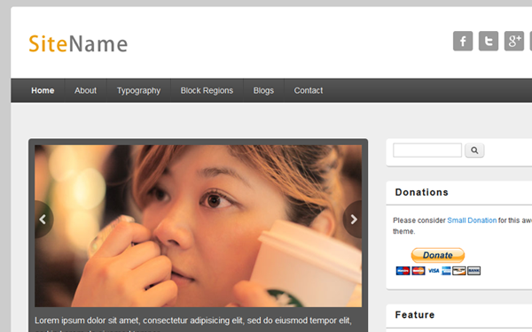 basic Drupal template theme responsive blogging article theme