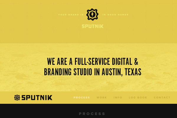 sputnik creative yellow website interface