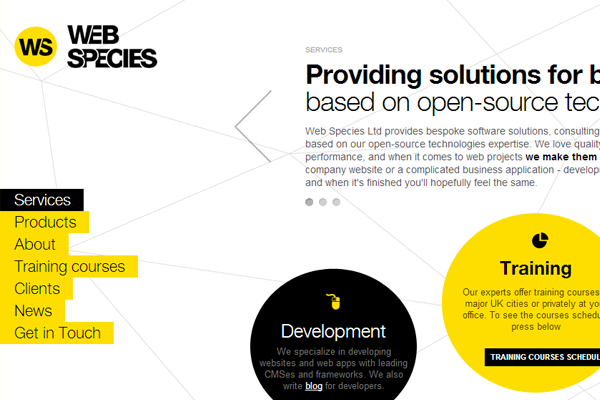 yellow website layout inspiring design interface