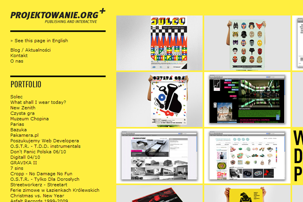 small graphics design firm yellow website layouts