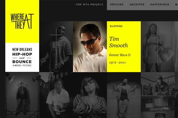 new orleans hiphop website layout inspiring yellow