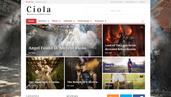 ciola wordpress theme 30 Powerful Premium WordPress Themes Built in May 2013