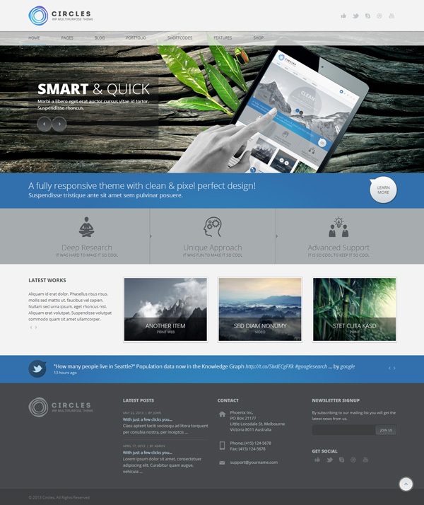 circles 30 Powerful Premium WordPress Themes Built in May 2013