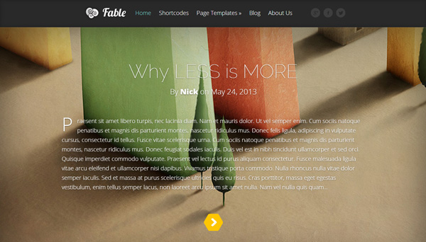 fable premium wordpress themes 30 Powerful Premium WordPress Themes Built in May 2013