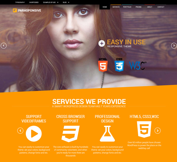 parasponsive wordress theme 30 Powerful Premium WordPress Themes Built in May 2013