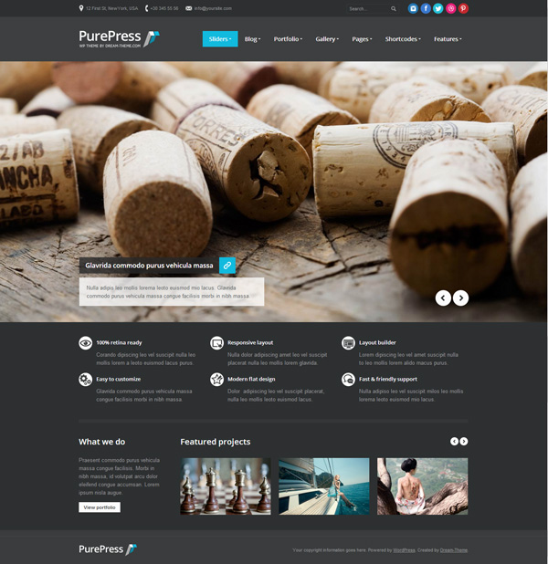 pure press 30 Powerful Premium WordPress Themes Built in May 2013