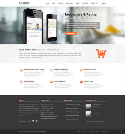 kickstart - Premium WordPress Themes 2013