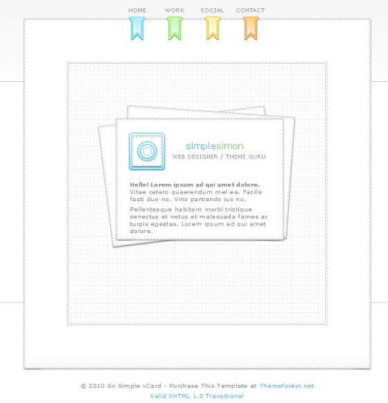 Virtual Business Card Site Templates