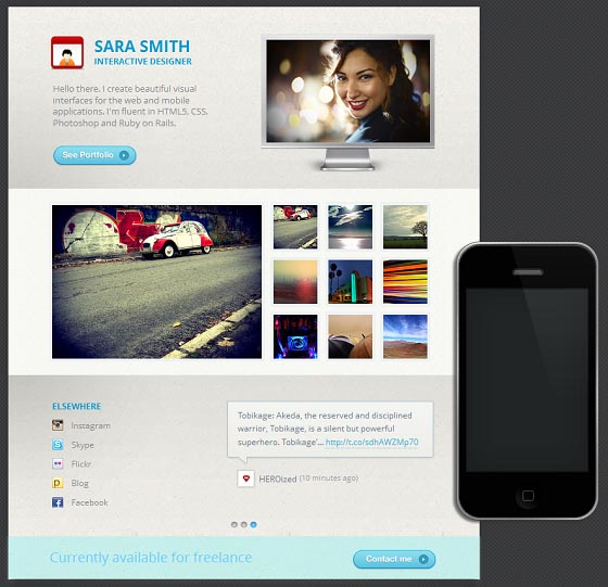 Virtual Business Card Site Templates