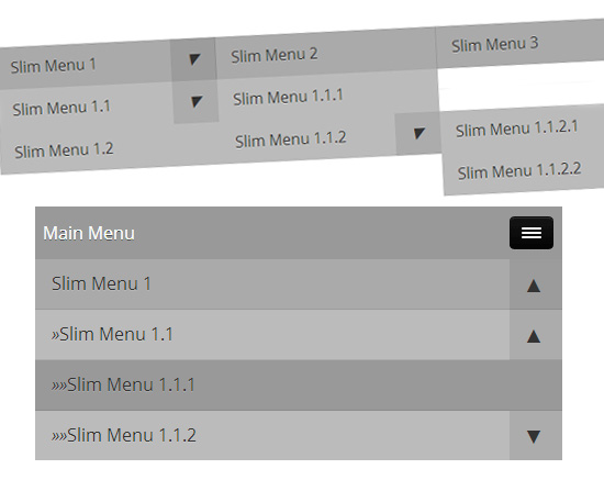 slimMenu: Multi-Level Responsive Menu