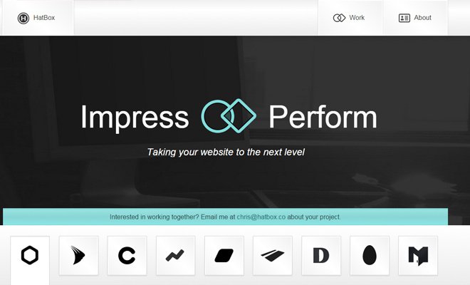 dark hatbox website creative agency layout