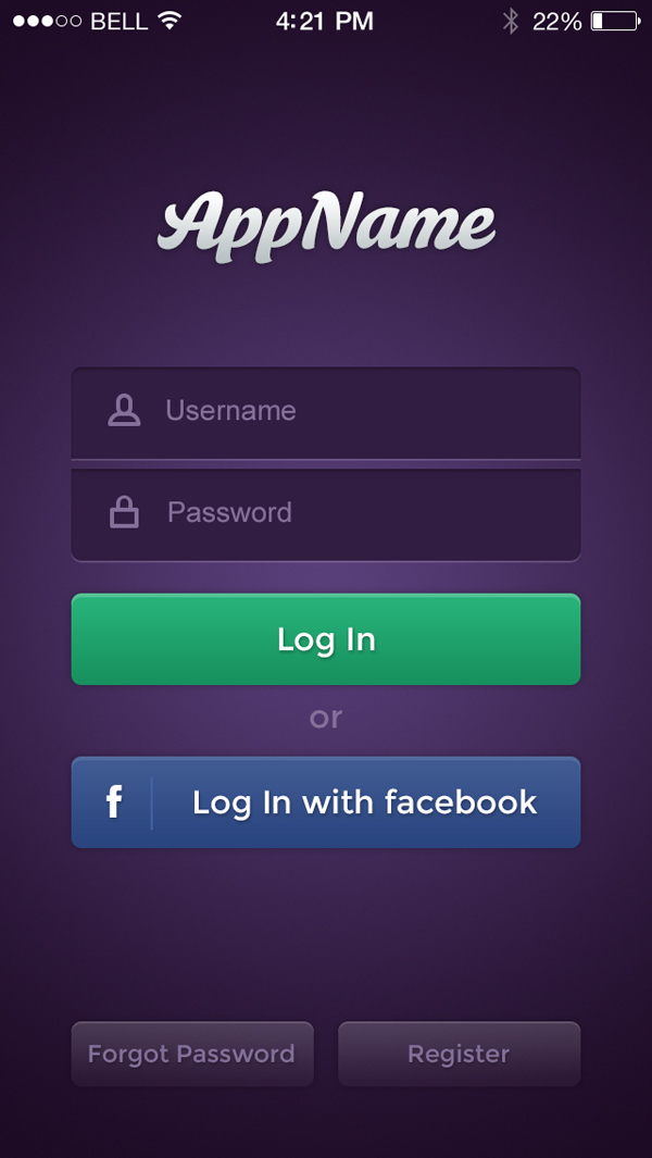 Free Mobile Login PSD