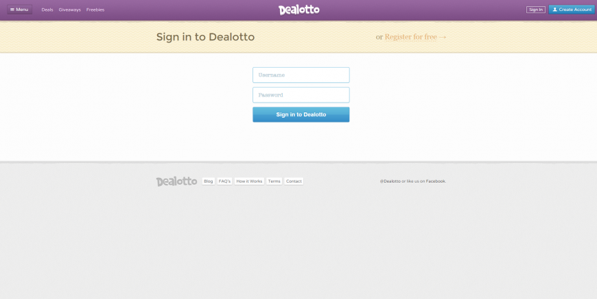 24-Sign In – Dealotto