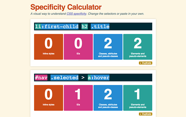 CSS Specificity