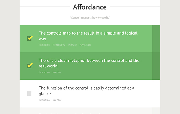 IXD Check List