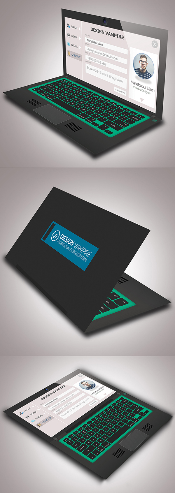 Laptop Business Card