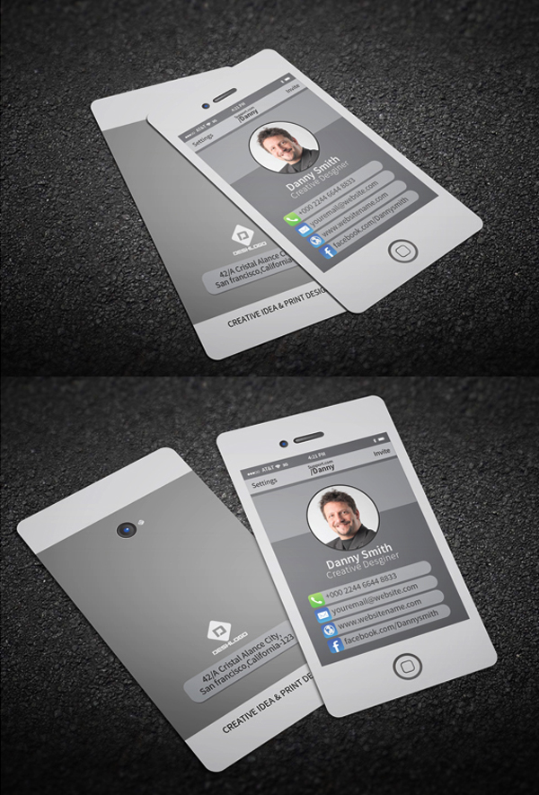 Stylish Smartphone Business Card