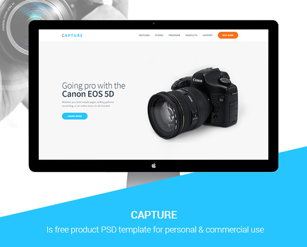 Capture Free PSD Theme