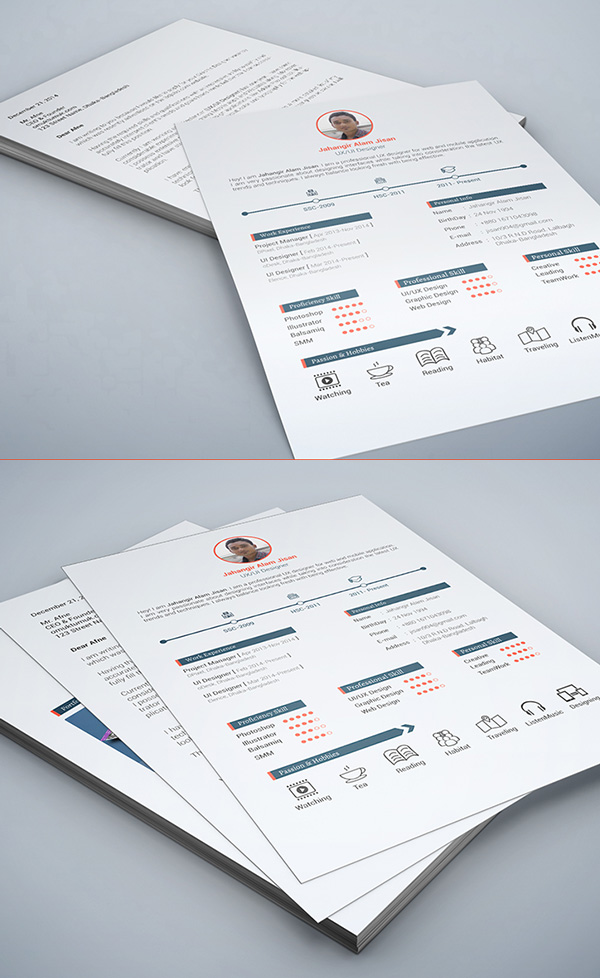 Modern Resume Template PSD