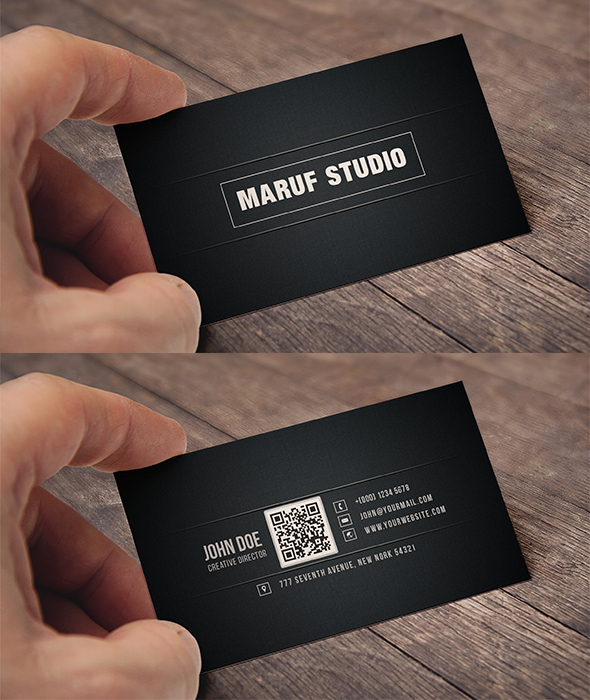 Blakish Simple Free Psd Business card