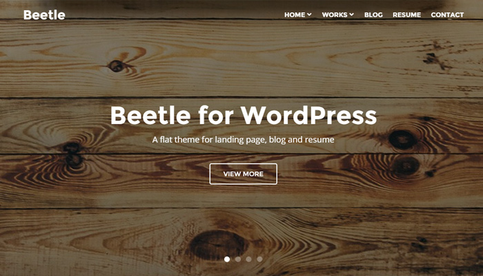 flat beetle theme portfolio wordpress