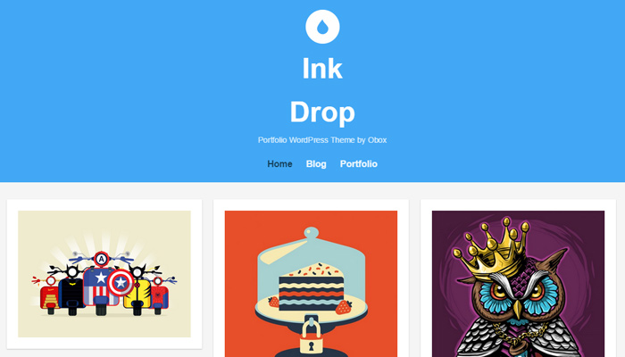 ink drop wordpress portfolio theme