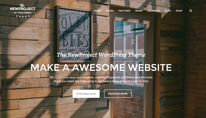 new project multipurpose wordpress portfolio theme