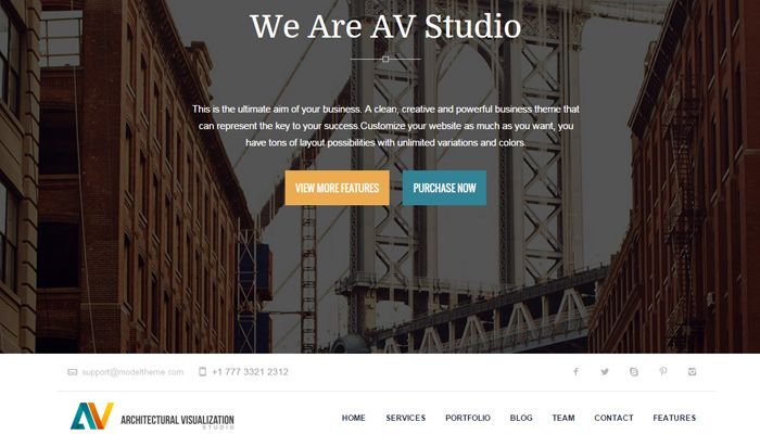 av architecture studio portfolio wordpress theme