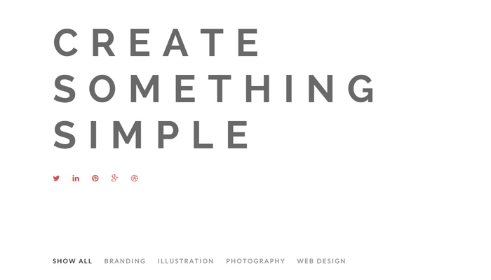 modest white minimal portfolio wordpress theme