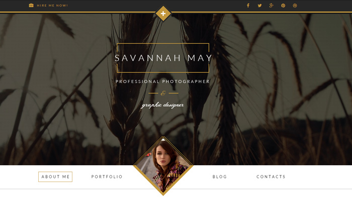 savannah wordpress vcard portfolio wp theme