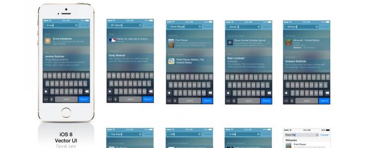 iOS 8 Vector SpotLight UI AI