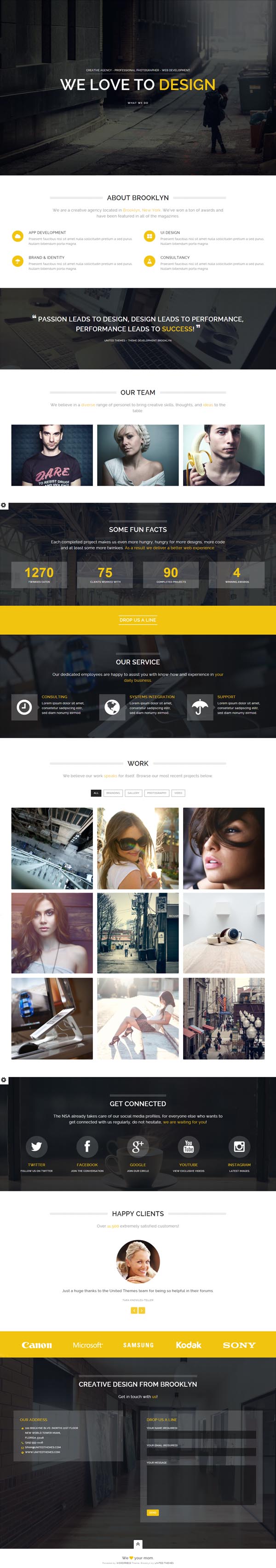 Brooklyn – Creative One Page Multi-Purpose Theme