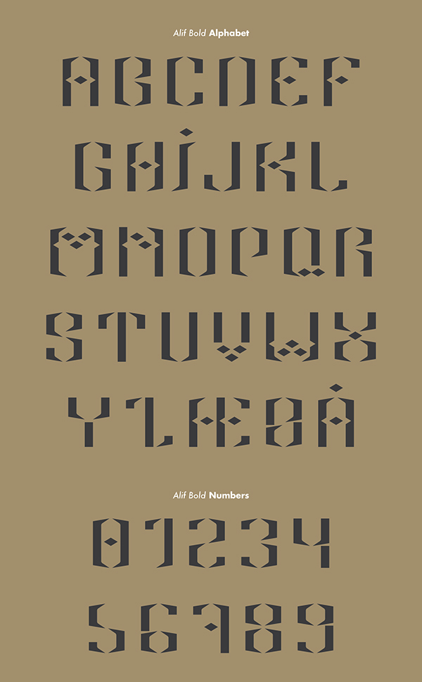 Alif Font Letters