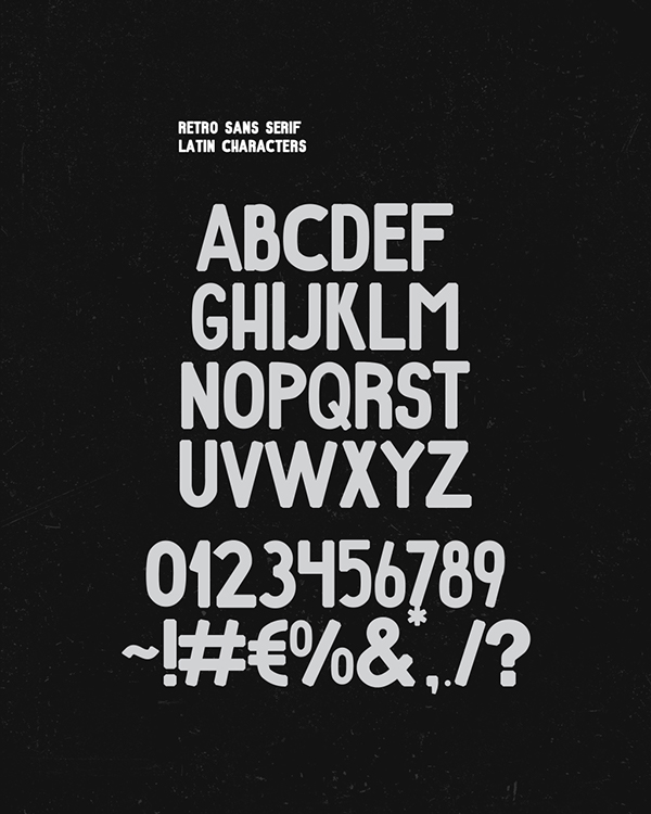 Retro Font Letters