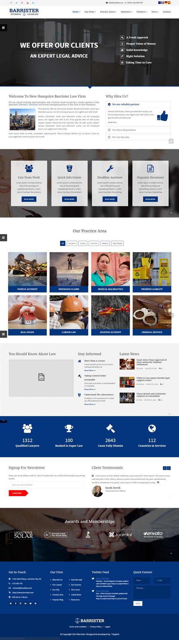 Barrister - Responsive Law Business HTML5 Template