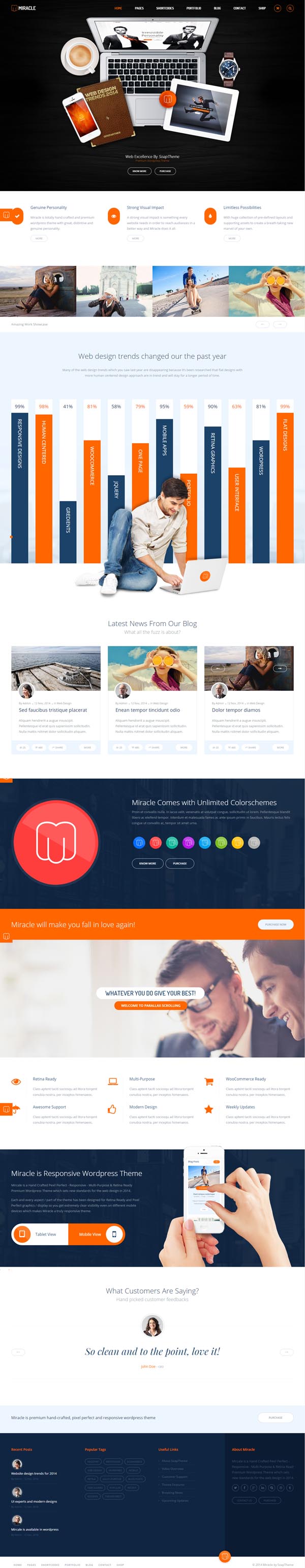 Miracle - Responsive Multi-Purpose HTML5 Template