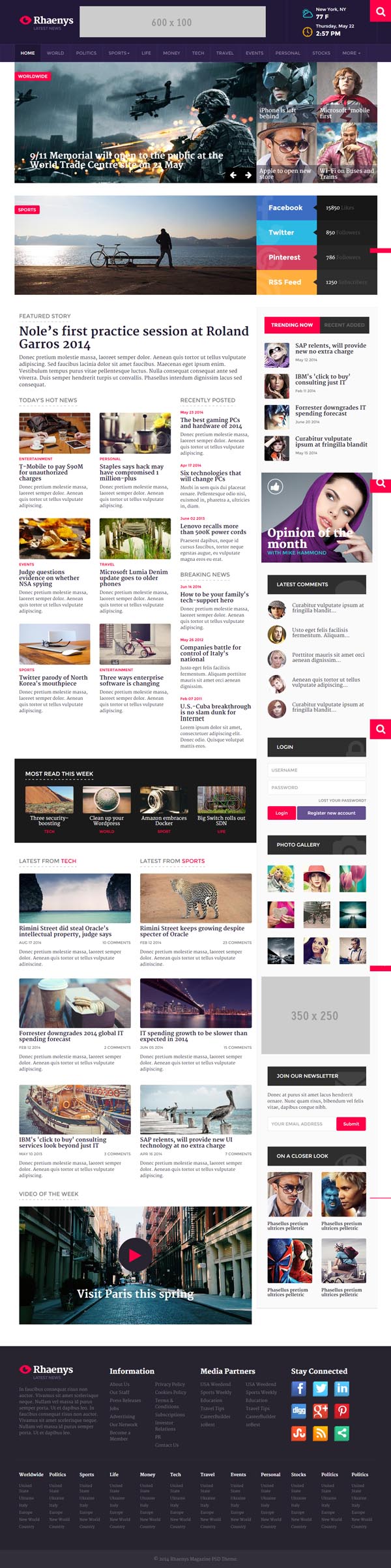 Rhaenys - Magazine / News Responsive Template