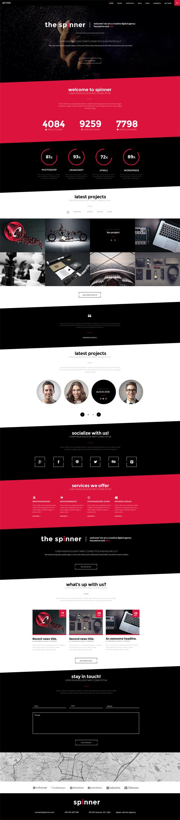 Spinner - Modern, Responsive HTML5 Template