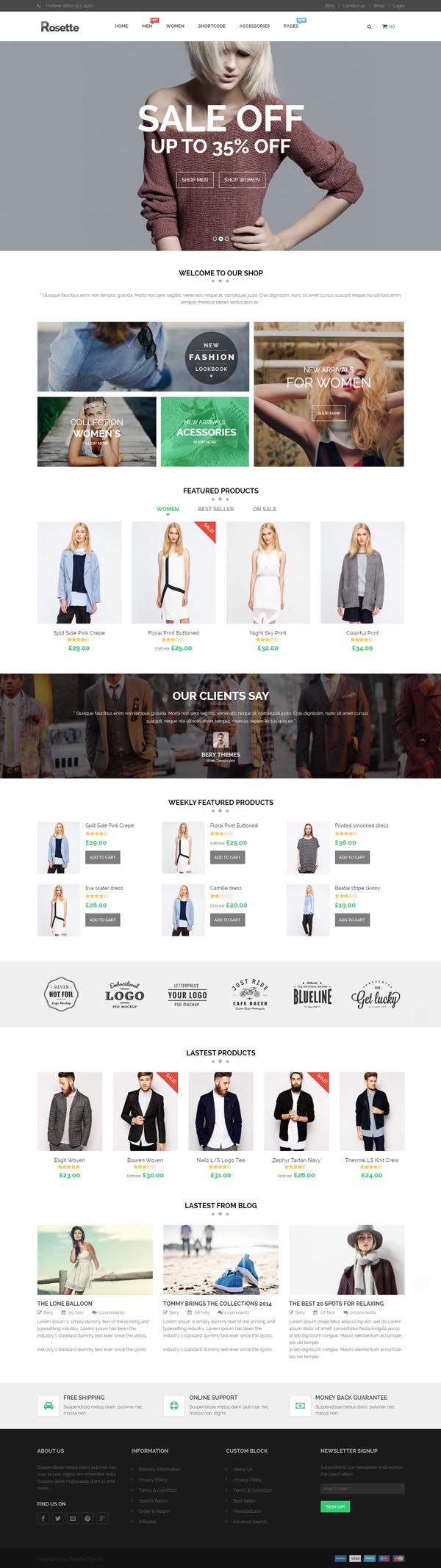 Rosette - Fashion Store Woocommerce Theme