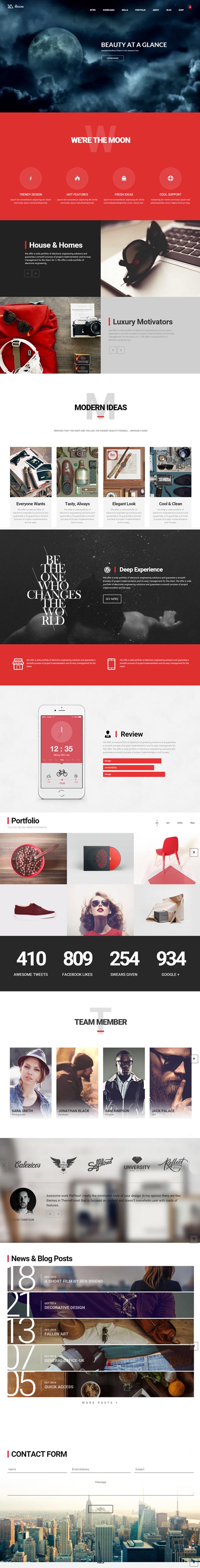 The Moon - Creative One Page Multi-Purpose Theme