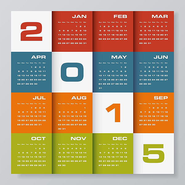 2015 Yearly Calendar