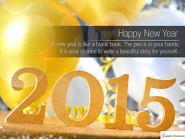 New Year 2015 Blessings Wallpaper