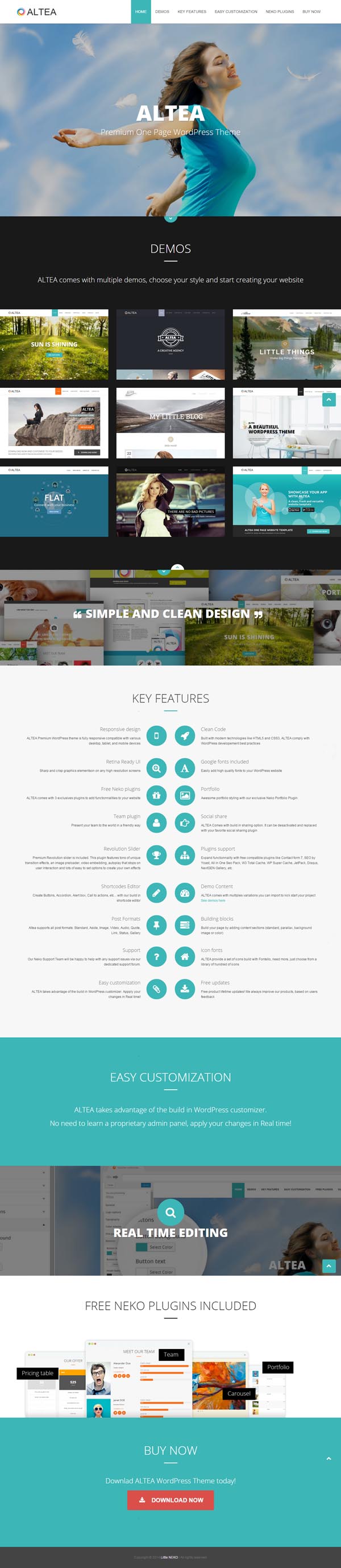 Altea - One Page WordPress Theme