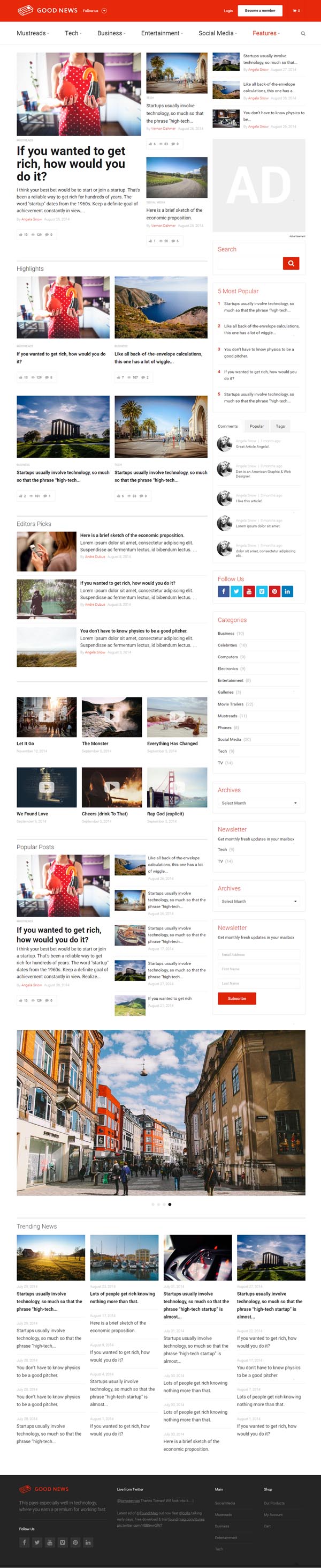 Good News - Multi-Niche Blog / Magazine WordPress Theme