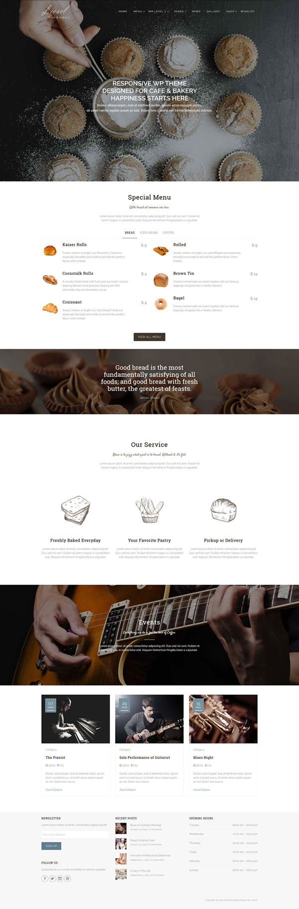 Liesel - Cafe, Dining and Bakery WordPress Theme