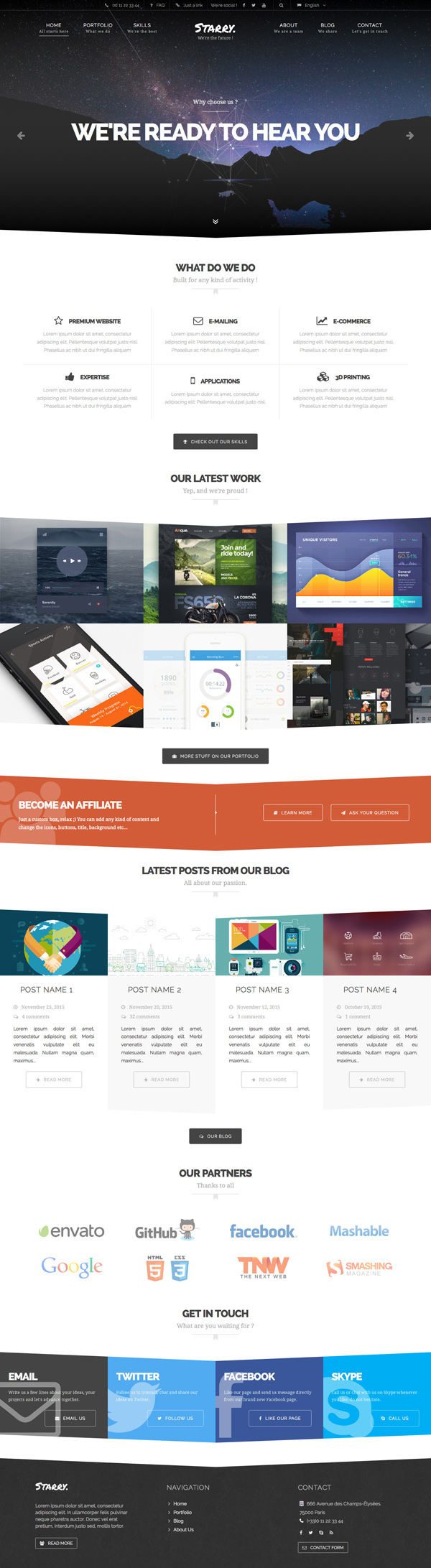 Starry - Creative & Easy WordPress theme