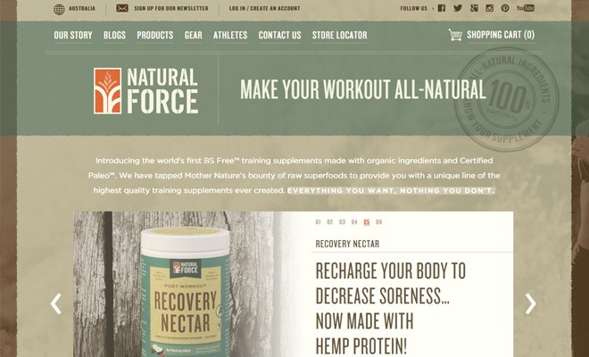 natural force nutrition ecommerce shopify