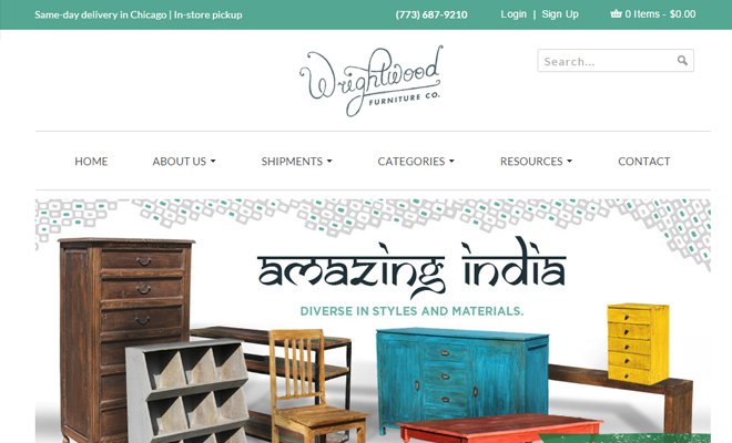 wrightwood furniture company shopify