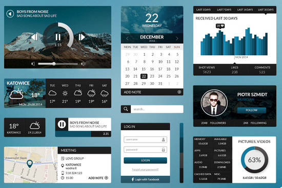 dark blue ui