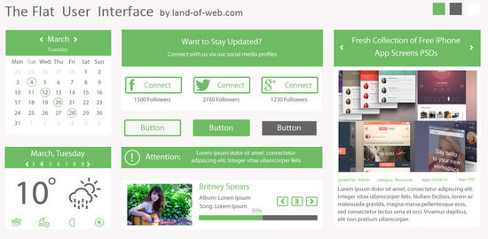 green flat ui